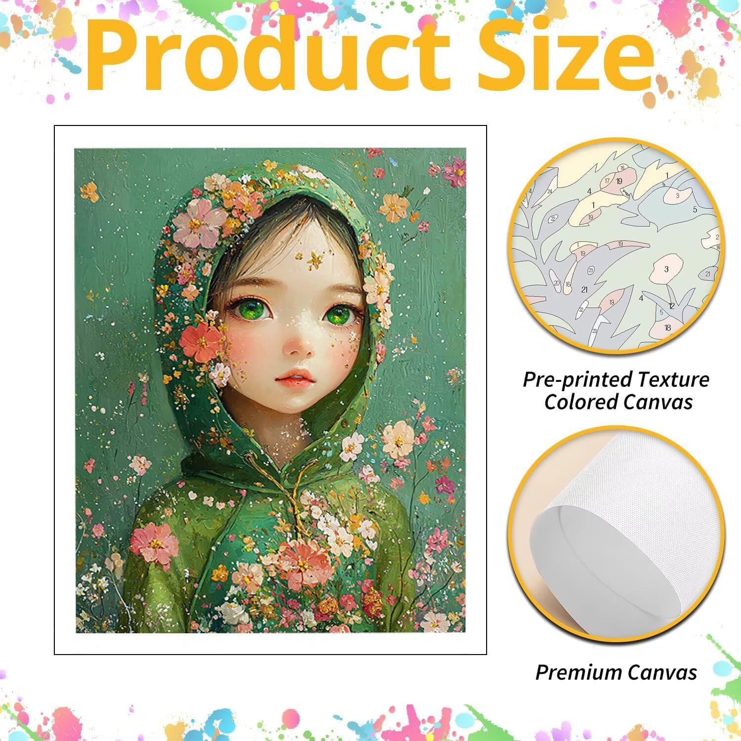 WEISHIWE Dipingere con i Numeri Adulti Ragazza primaverile, 80x100cm s-121 | Paint by Numbers Kit con Pennelli e Acrilico Pigmento, Fai da te Olio La Pittura di Numeri Kit, Decora la Casa, senza Cornice