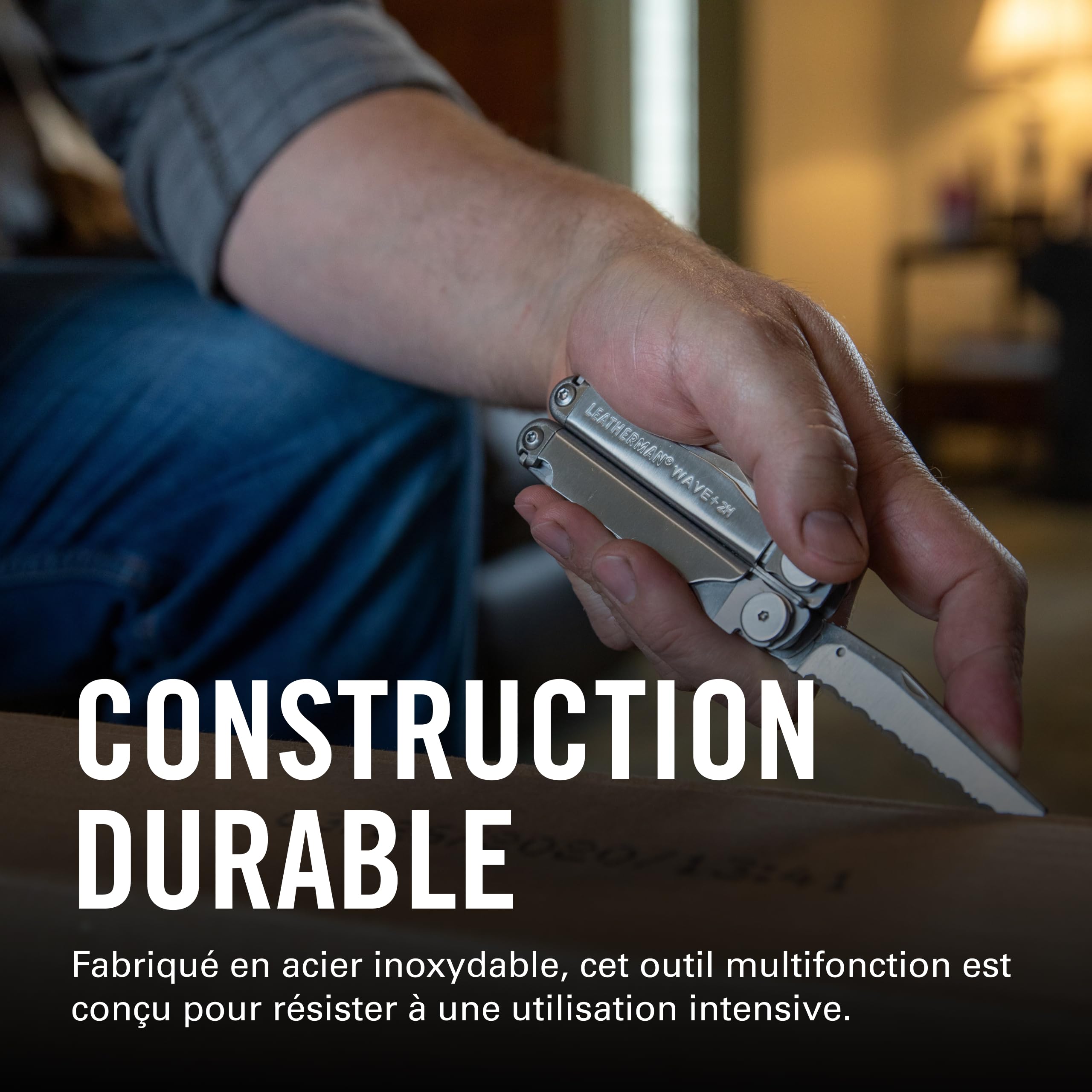 Leatherman 2H Wave+ Outil Multifonction, Acier Inoxydable | Outil 18-en-1 en Acier Inoxydable pour Usage Intensif avec Lames, Pinces et Coupe-Fils