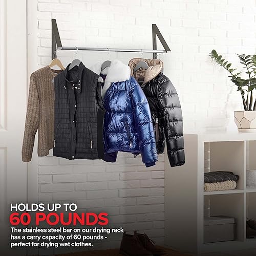 Vista 11 de Stock Your Home - Perchero retráctil para ropa sucia Blanco