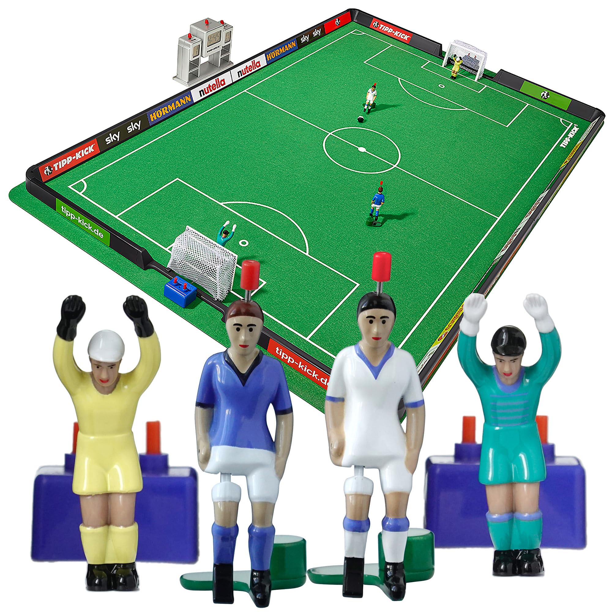 TIPP-KICK Super Cup Italia – Set 1x XL Campo con Bordi, 2x Top Kicker, 2x Portieri “Toni”, 2x Reti, 2x Palloni, 1x Orologio Segnatempo, 1x Chip Sonoro + Borsa Sportiva