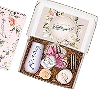 Vista 14 de Sincerely, Me Personalized Bridesmaid Proposal Gift Set with White and Rose Gold Gifts in Bridesmaid Box (PB1)