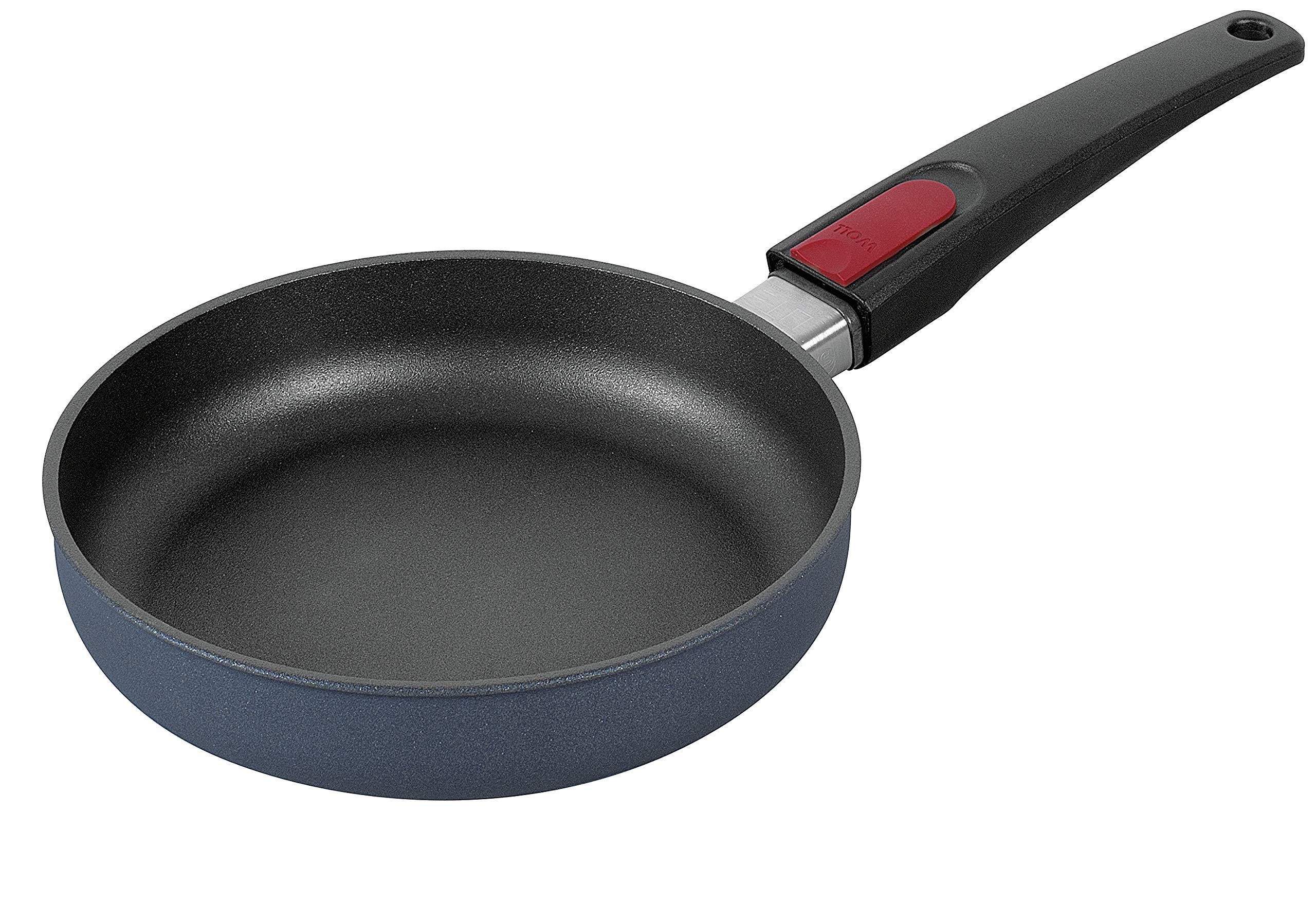 Diamond Lite Flat Pan Inductive Diameter 20 cm Height 5 cm with Removable Handle Suitable for All Hobs Cast Aluminium Non-Stick Coating