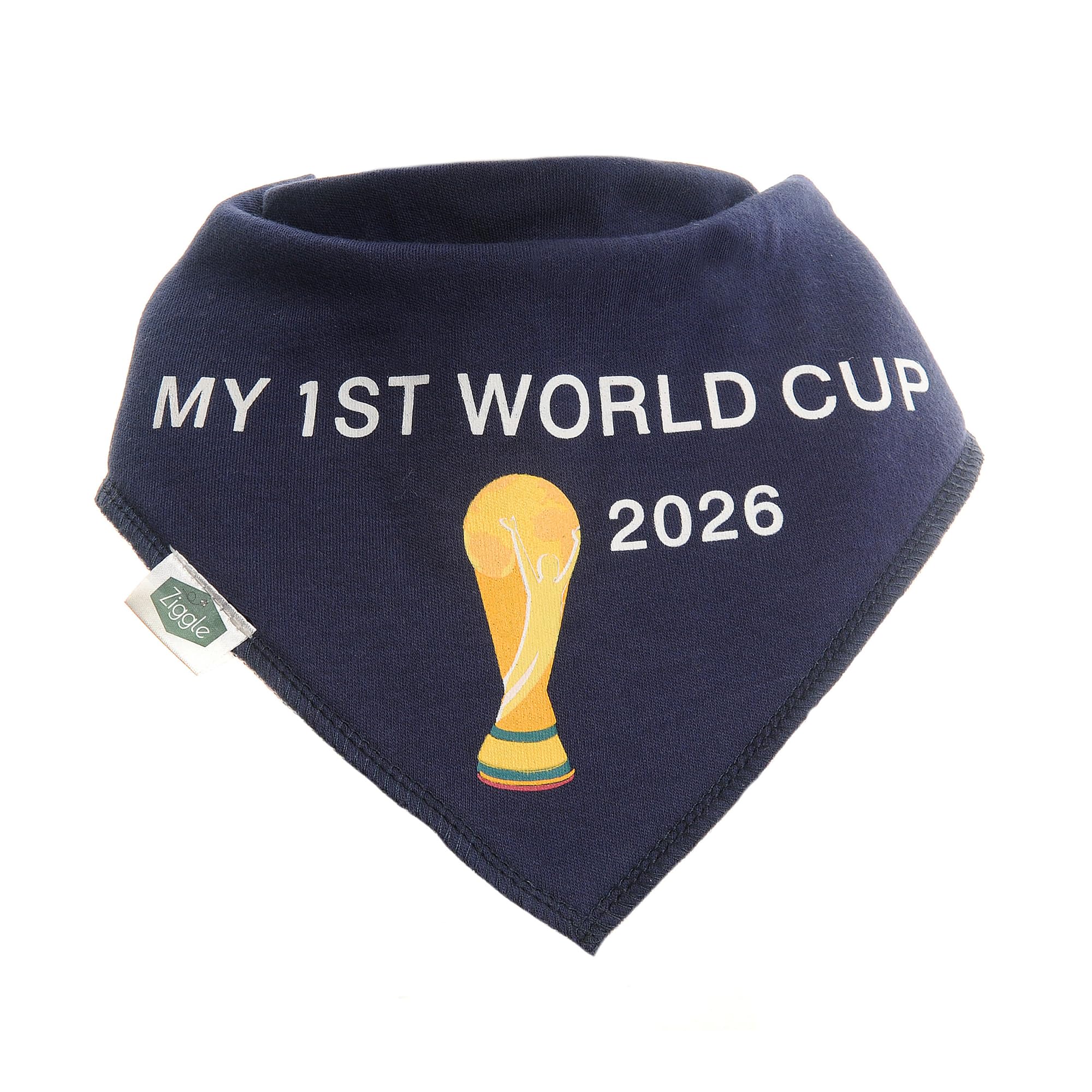 Ziggle Unisex Infant World Cup Bandana Dribble Bibs - Cotton Front Baby Bibs Newborn To 24 Months - Newborn Gifts - Baby Bibs For Comfortable Kids - My First