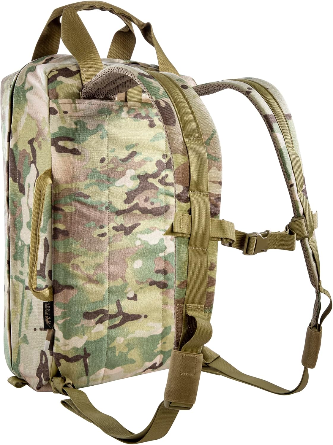 Tasmanian Tiger TT Survival Pack 16L Tactical Escape Backpack, Daypack, Hiking Backpack with Rain Cover and Organizer Pouches, Multicam