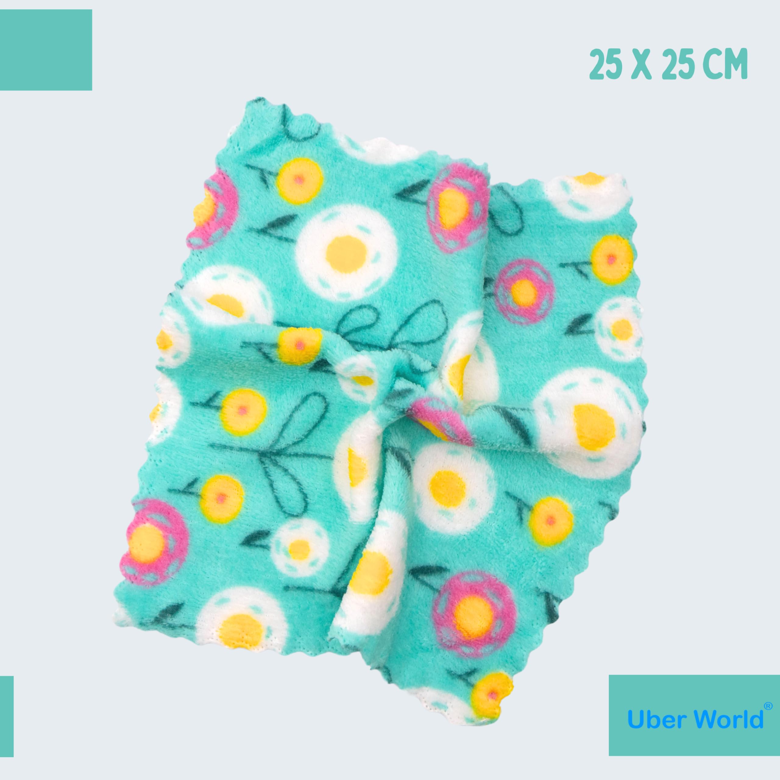 Uber World Handkerchief for Women | Face Towels | Handkerchief for Kids | Kerchief for Women | Hanky for Women | Hanky of Kids | Ladies handkerchief | Handkerchief for women cotton | Flower Print - Image 5 thumbnail