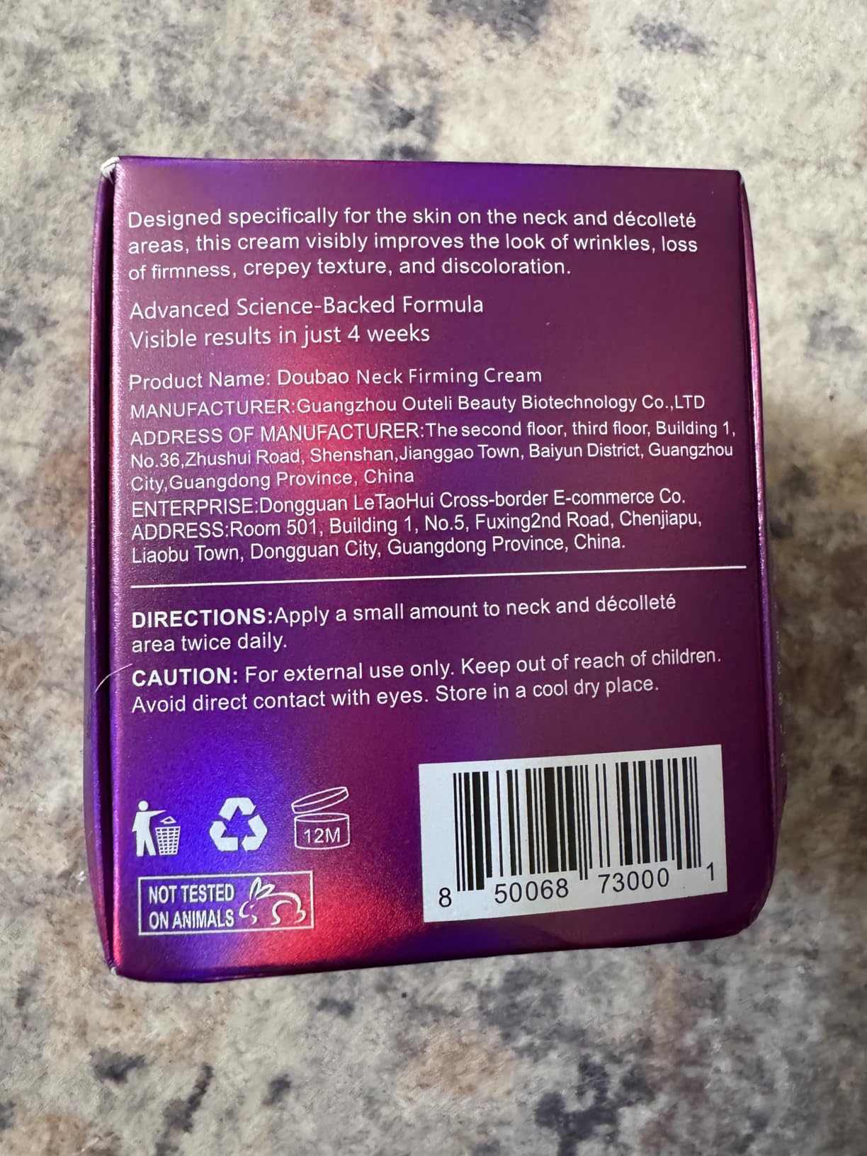 YTDB Neck Firming Cream, Wrinkle Cream for Women, Retinol Moisturizer with Collagen and Hyaluronic Acid for Neck, Face and Décolleté, 1.7 fl oz