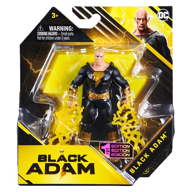 DC Comics Black Adam Movie - Figura de acción articulada coleccionable, 10 cm (Black Adam)