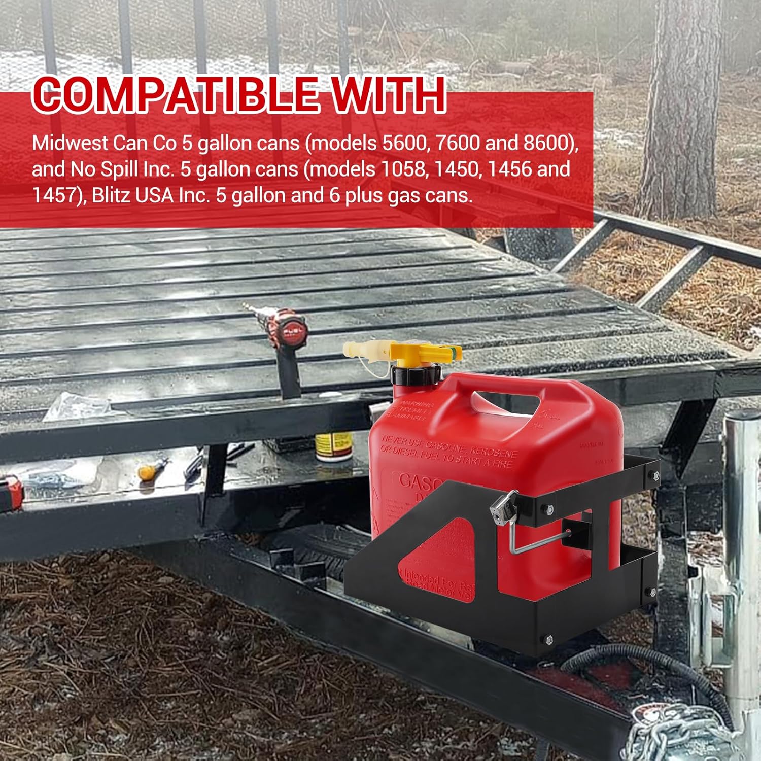 Gas Can With Holder Jungle Jim's Double Trimmer Rack Trailer Rack For