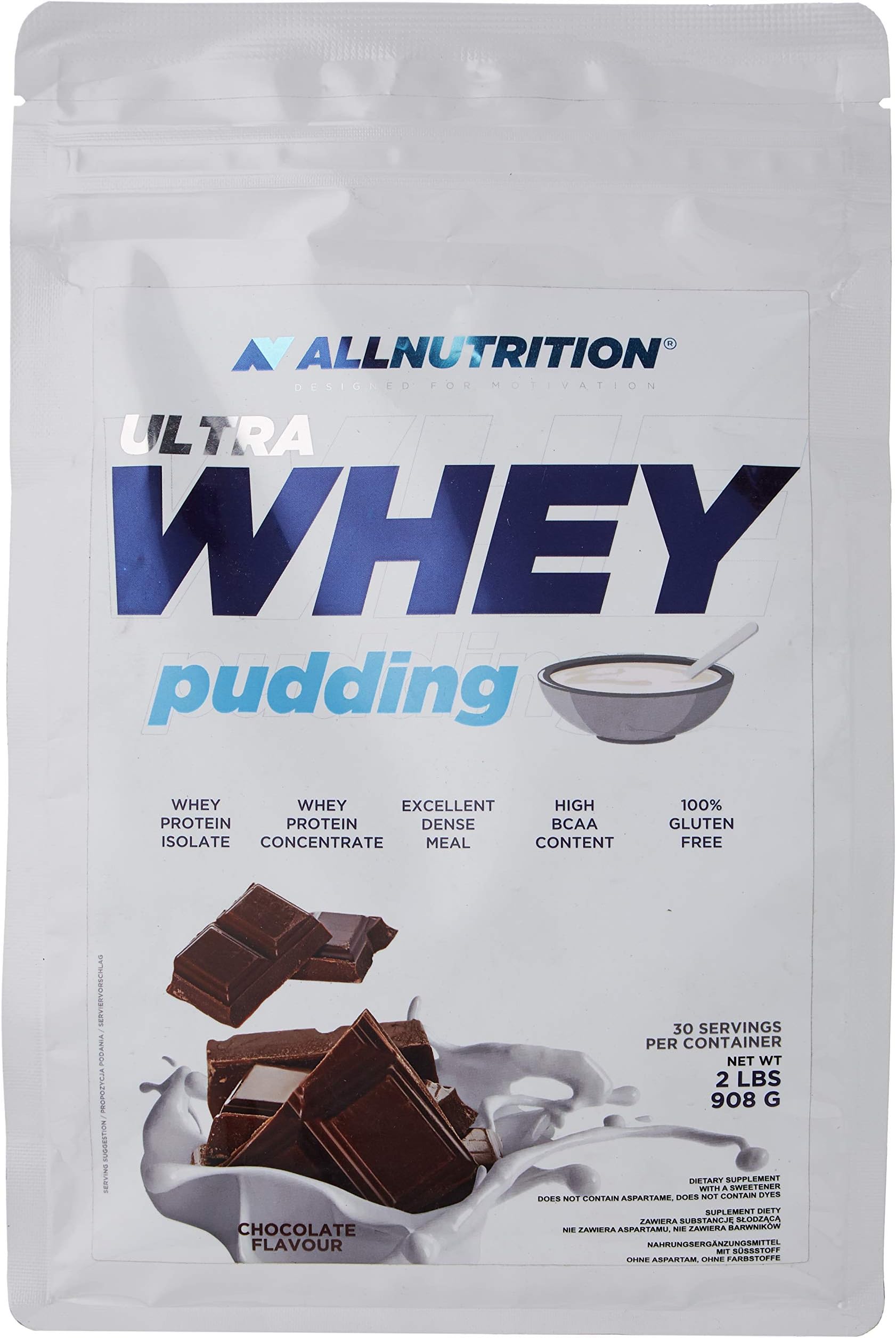 Allnutrition Ultra Whey Pudding, Choclolate - 908g, 1 Units