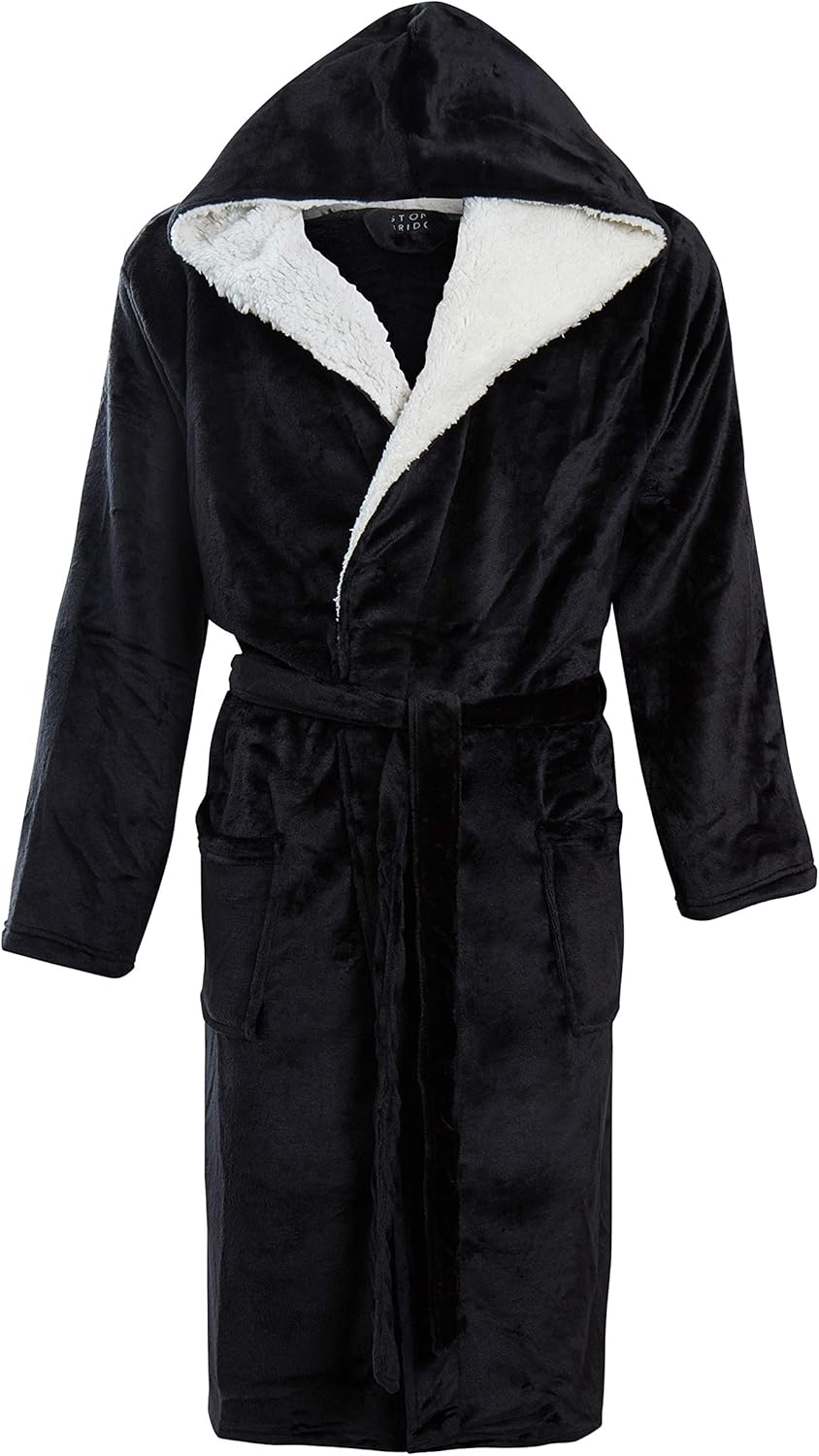 STONEBRIDGE Mens Luxury Super Soft Men Dressing Gown Hooded Bathrobe