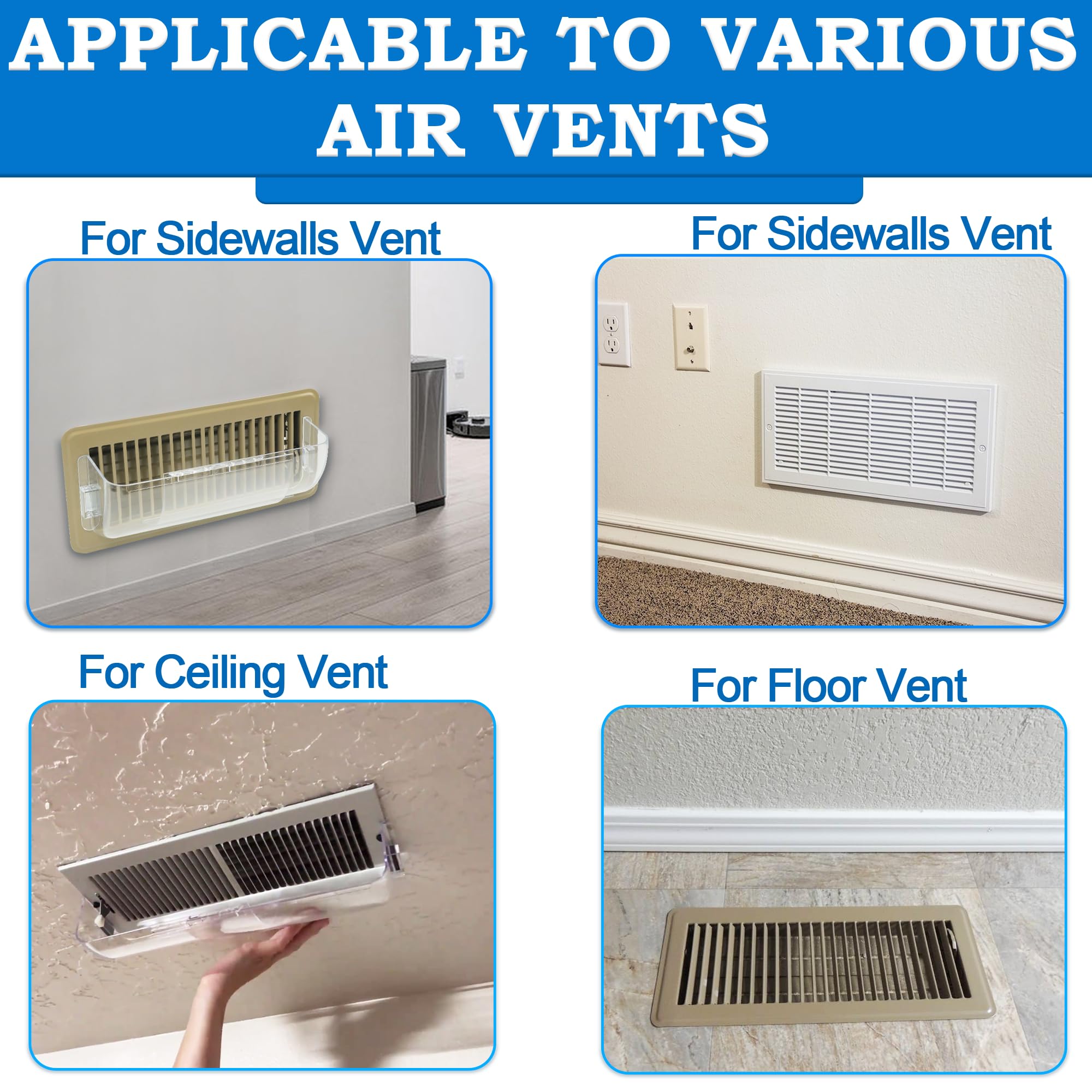 Binazon Heating & Air Vent Deflector For Vents, Sidewall