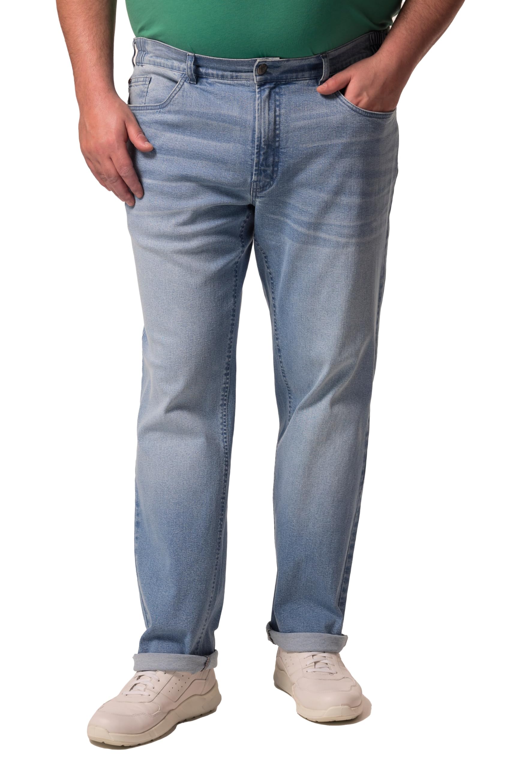Men Plus Herren große Größen Übergrößen Menswear L-8XL Jeans, Denim, Bauchfit, Regular Fit, 5-Pocket/72 834961