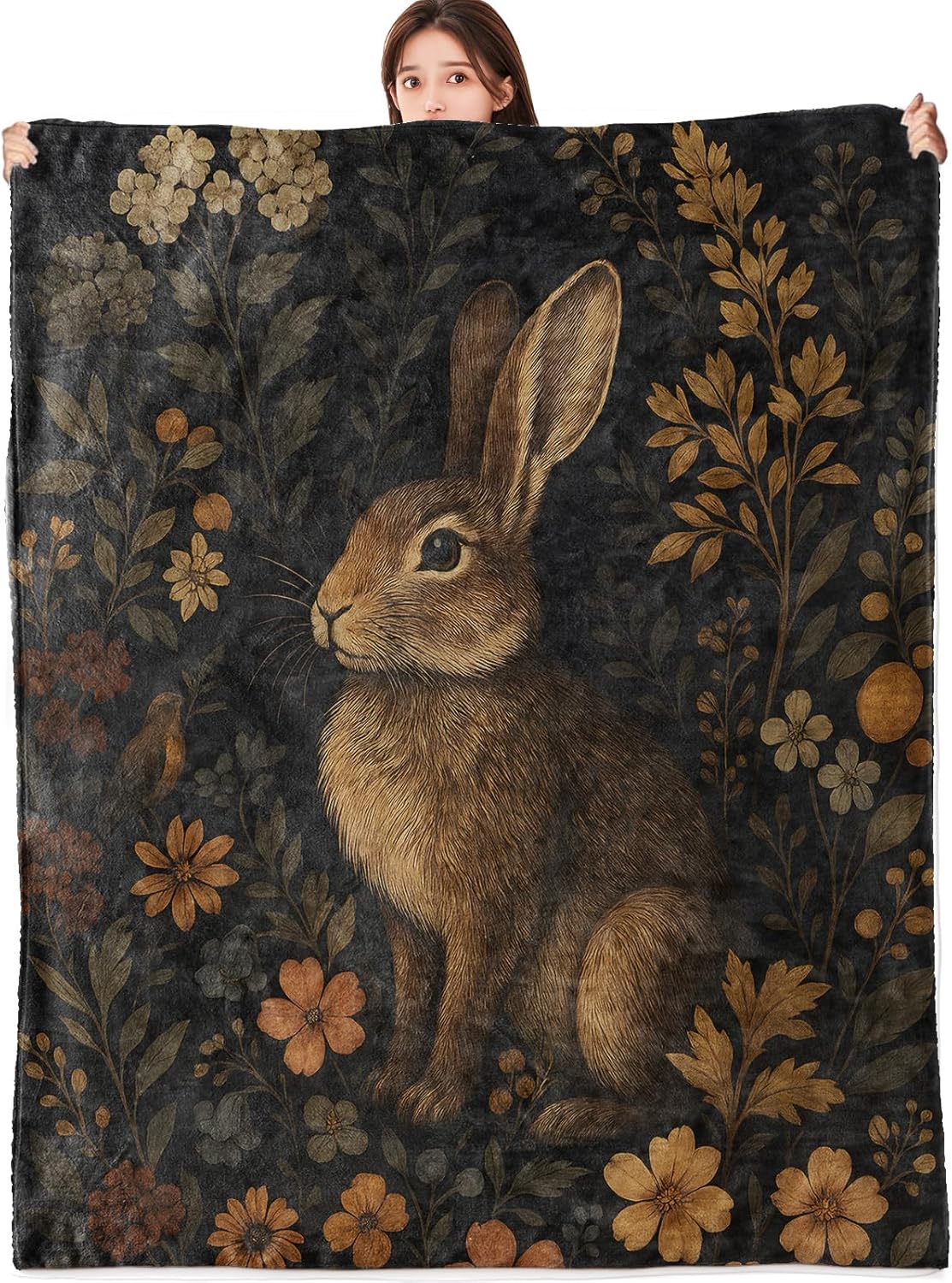 Vintage Classic Car Blanket Lightweight Flannel Blankets Gifts for Adults Countryside Scene with Colorful Foliage and Vehicles Printed Throw for Couch Office Bedroom Fall Decor, 80x60inch