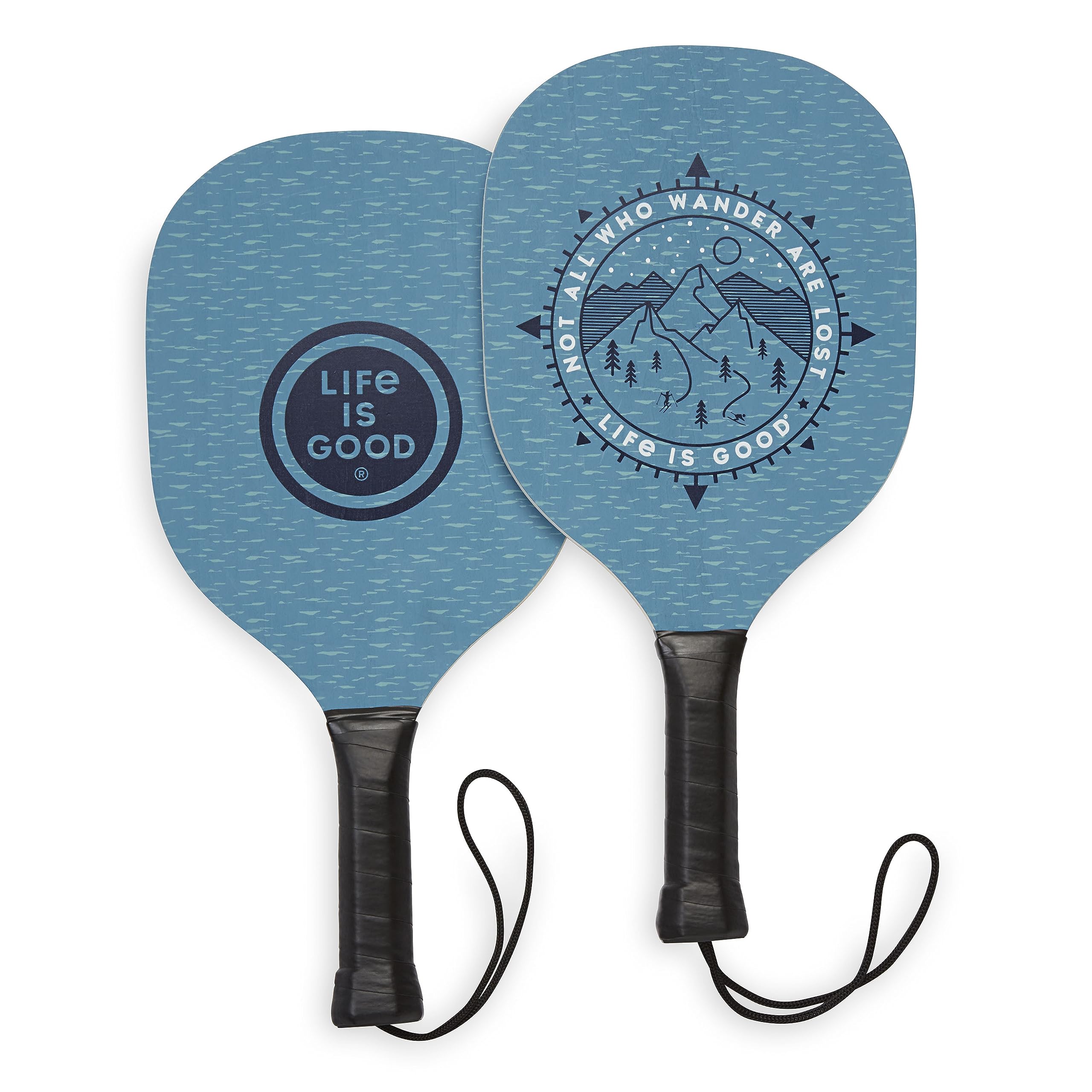 Life is Good Pickleball Starter Set – Include 2 racchette da pickleball in legno, 2 palline da pickleball di dimensioni regolari e borsa da pickleball per trasportare attrezzature per sottaceti