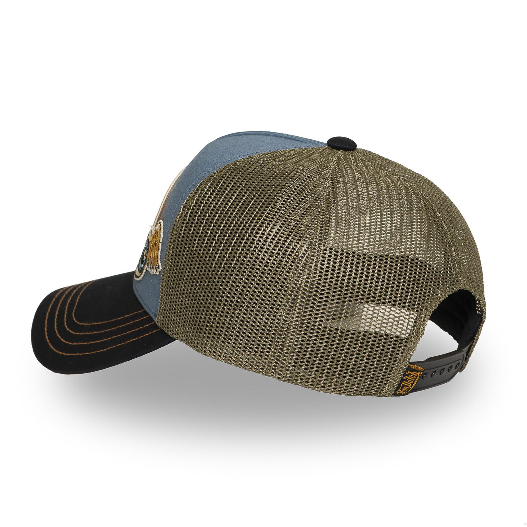 Von Dutch Czapka męska i damska z naszywkami, regulowana czapka typu trucker Snapback