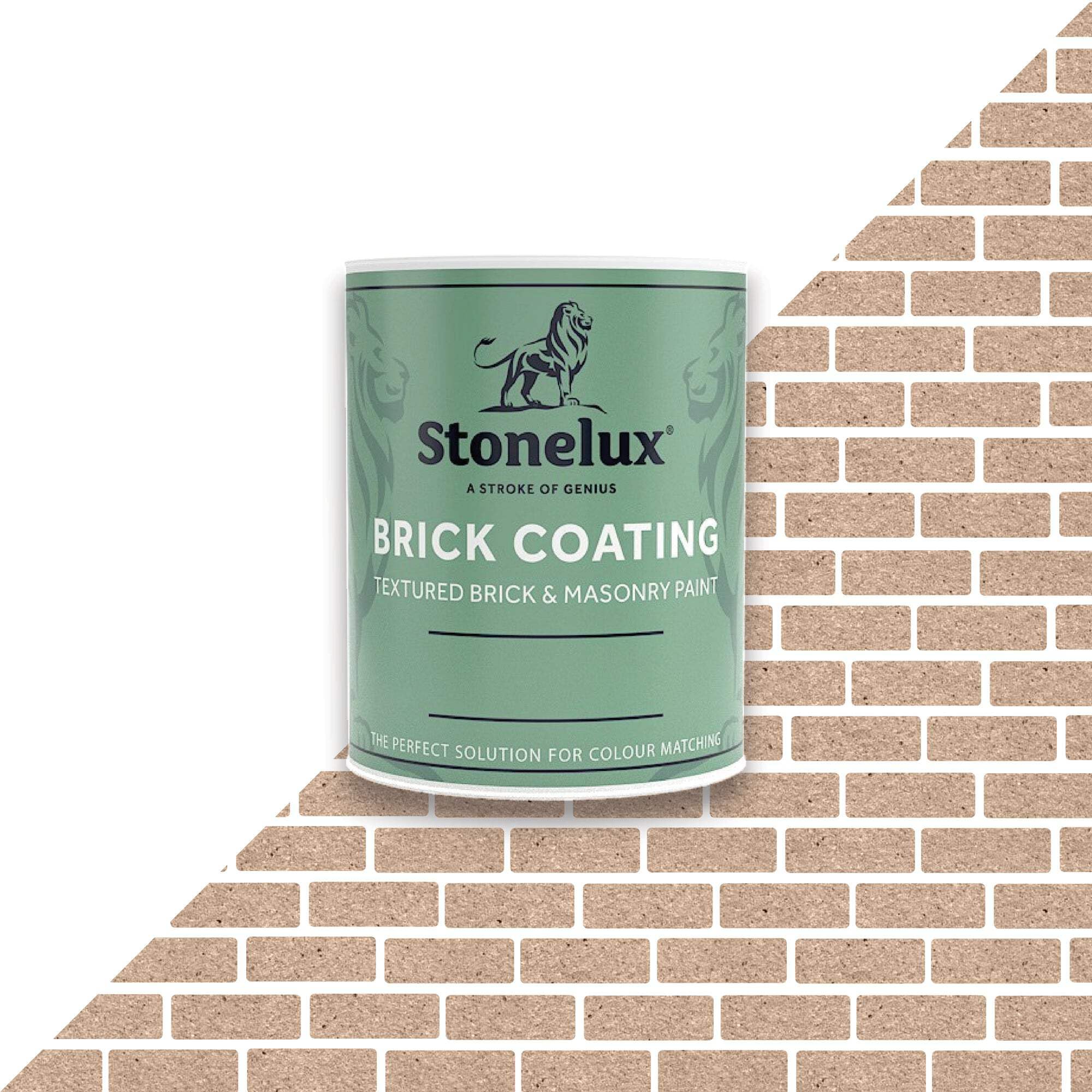 StoneLux® Brick Coating - Textured Brick Effect Paint for Changing and Restoring Brickwork Light Beige 1 Litre — image 1