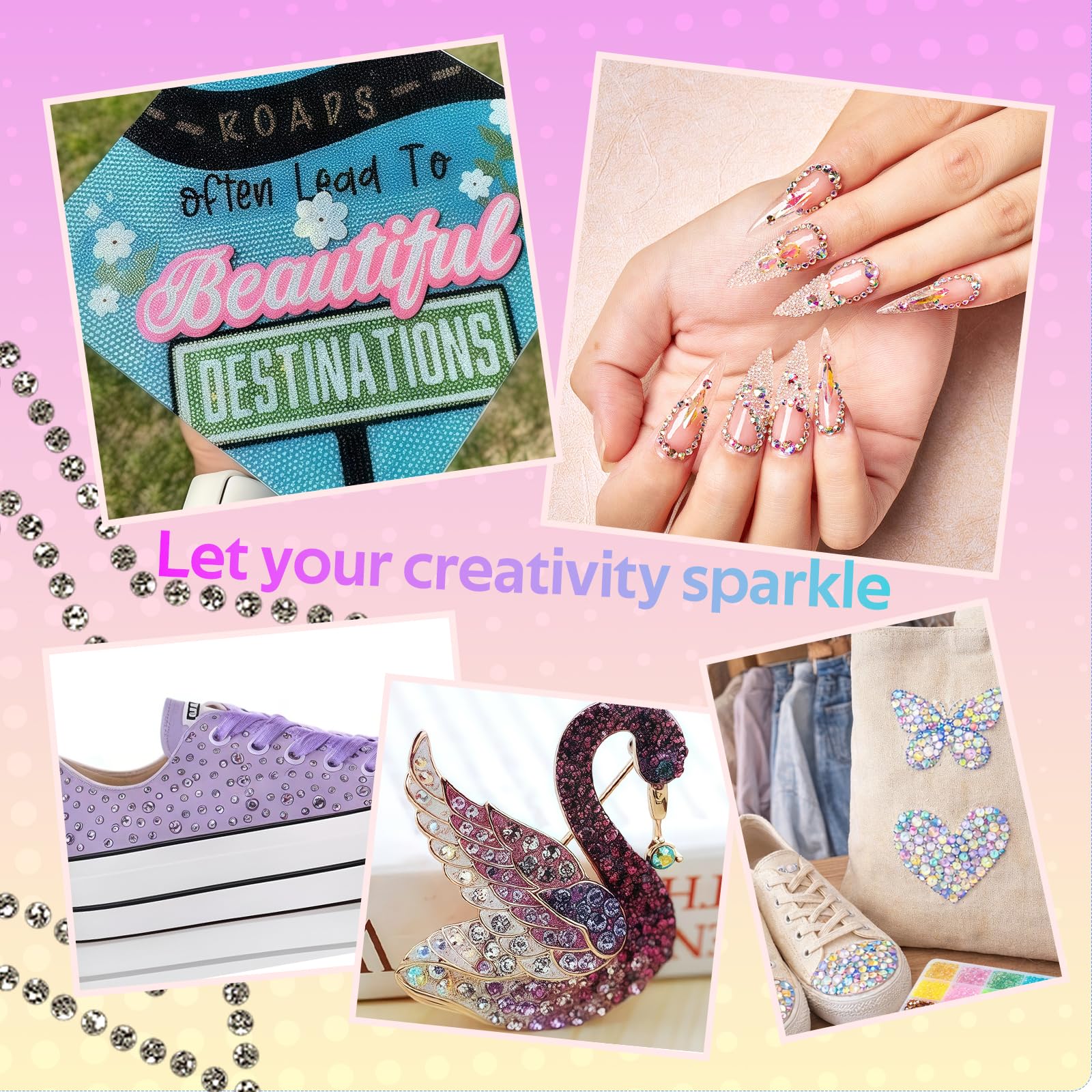 48000Pcs Resina Jelly Strass 48 Colori Nail Gems Bedazzling Kit