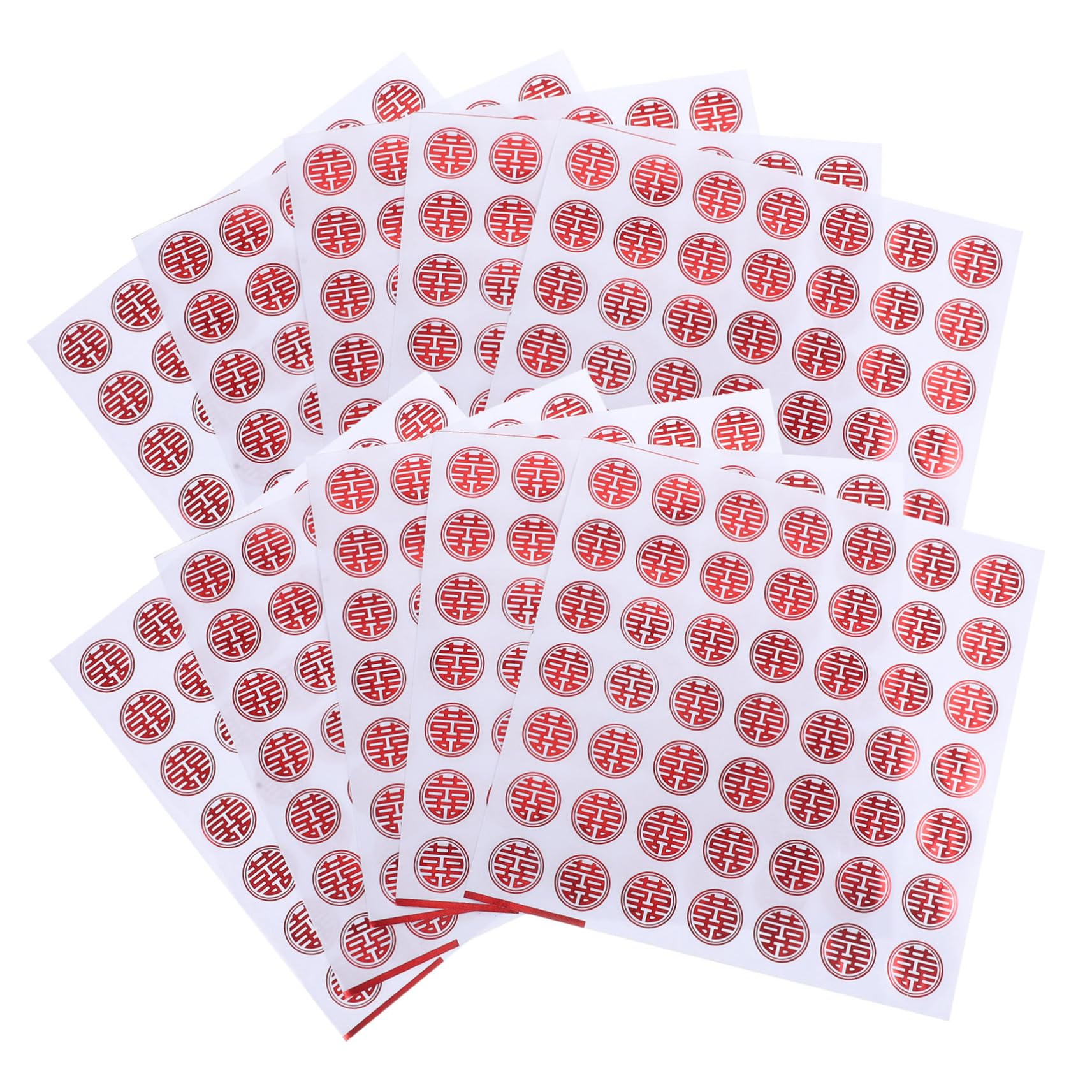 NUOBESTY 5 Set Parola Adesivi Adesivo Di Nozze Etichetta Spedizione Adesivi Per Sacchetti Bomboniere Adesivo Sacchetto Di Caramelle Buste Forniture Per Feste Carta Rosso 20 Fogli*5