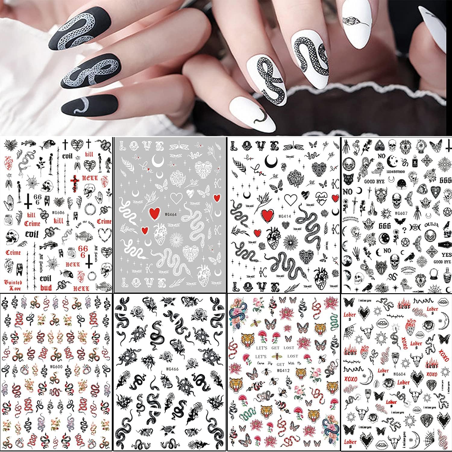 Snake Nail Art Stickers