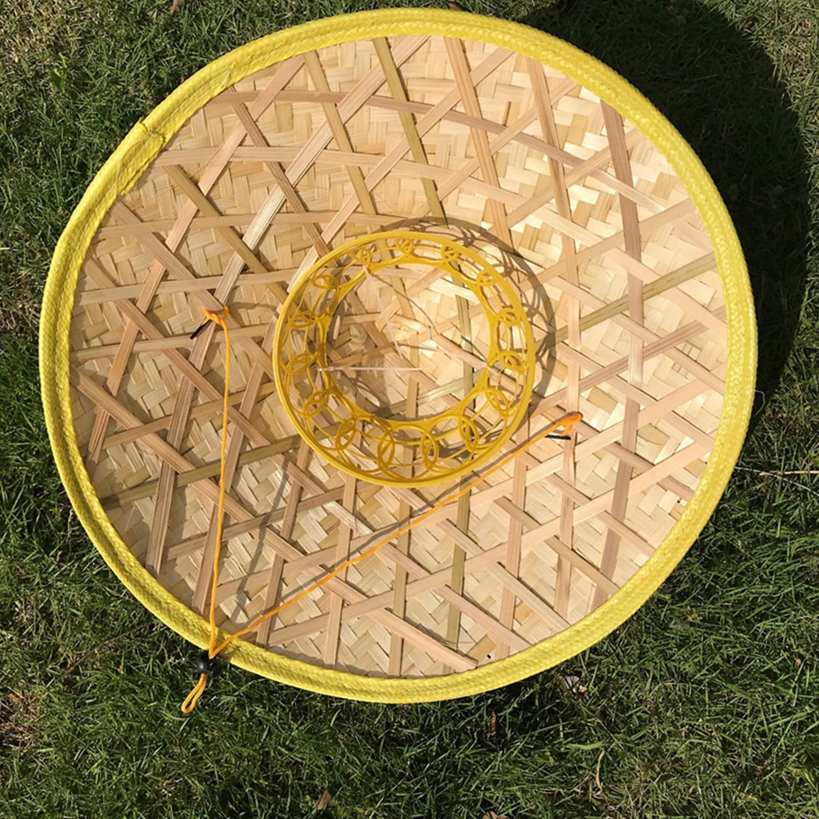 Cappello intrecciato a mano per adulti, cappello da pescatore, riso, orientale, cappellino da spiaggia, accessorio per foto, feste asiatiche, conico unico
