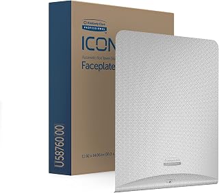 Kimberly-Clark Professional ICON Faceplate (58760), Silver Mosaic Design, for Automatic Hard Roll Towel Dispensers (Qty 1)