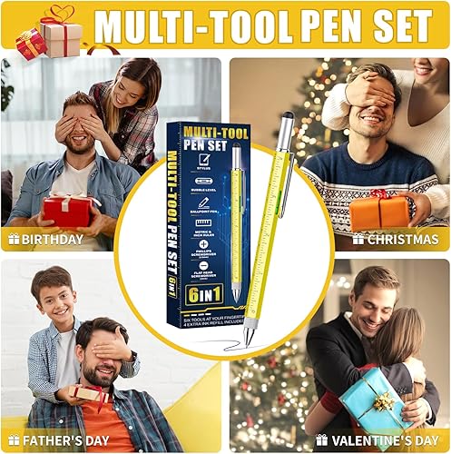 Miniatura 2 de NADRQQE Regalos geniales para hombres y mujeres, bolígrafo multiherramienta 6 en 1 para él, padre, abuelo, esposo, novio, dispositivo único