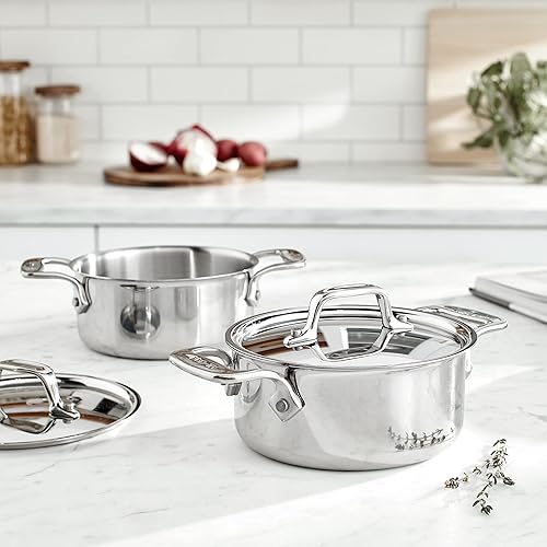 Miniatura 5 de All-Clad Specialty - Ramekin de acero inoxidable con tapa, 2 piezas, horno para asador, ollas y sartenes 600F, utensilios de cocina, color plateado