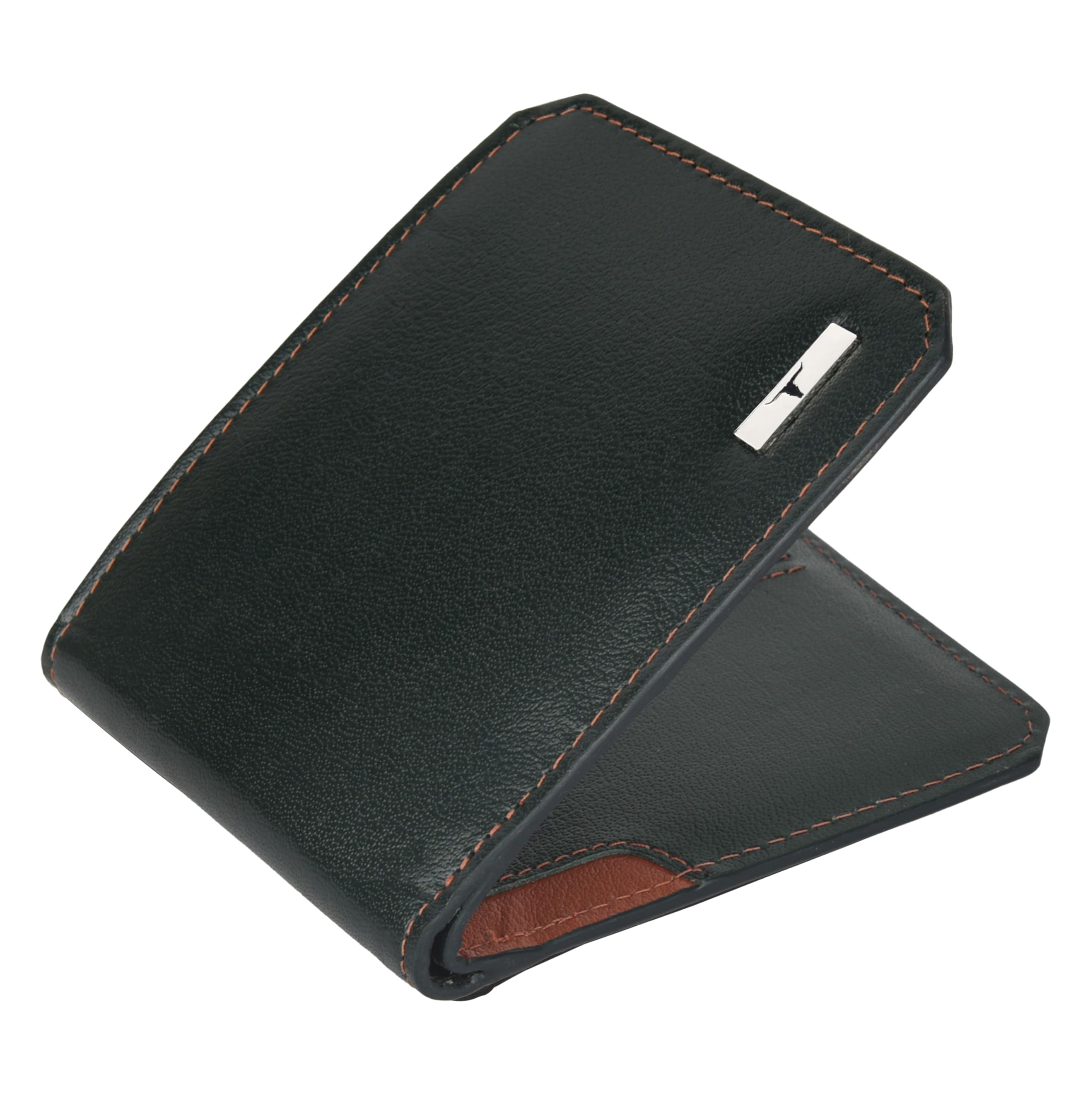 URBAN FOREST Tyson Green/Rust Leather Wallet for Men