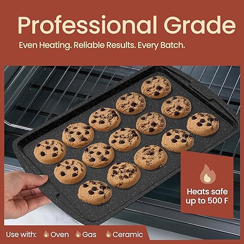 Vista 12 de Bakken Swiss - Juego de utensilios para hornear, 6 piezas, apilables, de lujo, antiadherentes, para cocina profesional y casera, acero al carbono