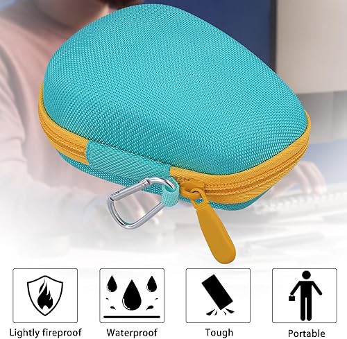 Vista 21 de co2CREA Funda de viaje rígida de repuesto para mouse inalámbrico Logitech MX Master 2S (funda negra + interior gris)