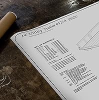 Vista 2 de 1214-6' x 14' Tandem Axle 7K Utility Lowboy Trailer DIY Plan maestro - 17 pasos prácticos con papel plano - Aprobado por ingenieros