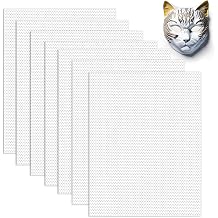 7 أوراق Fursuit شبكة العين للماء للطباعة PVC قناع البلاستيك عيون النسيج ل Furry تأثيري الدعائم Fursuits النحت الحرف اليدوية صنع ديكور المنزل DIY 11.8 &times; 7.87 "أبيض