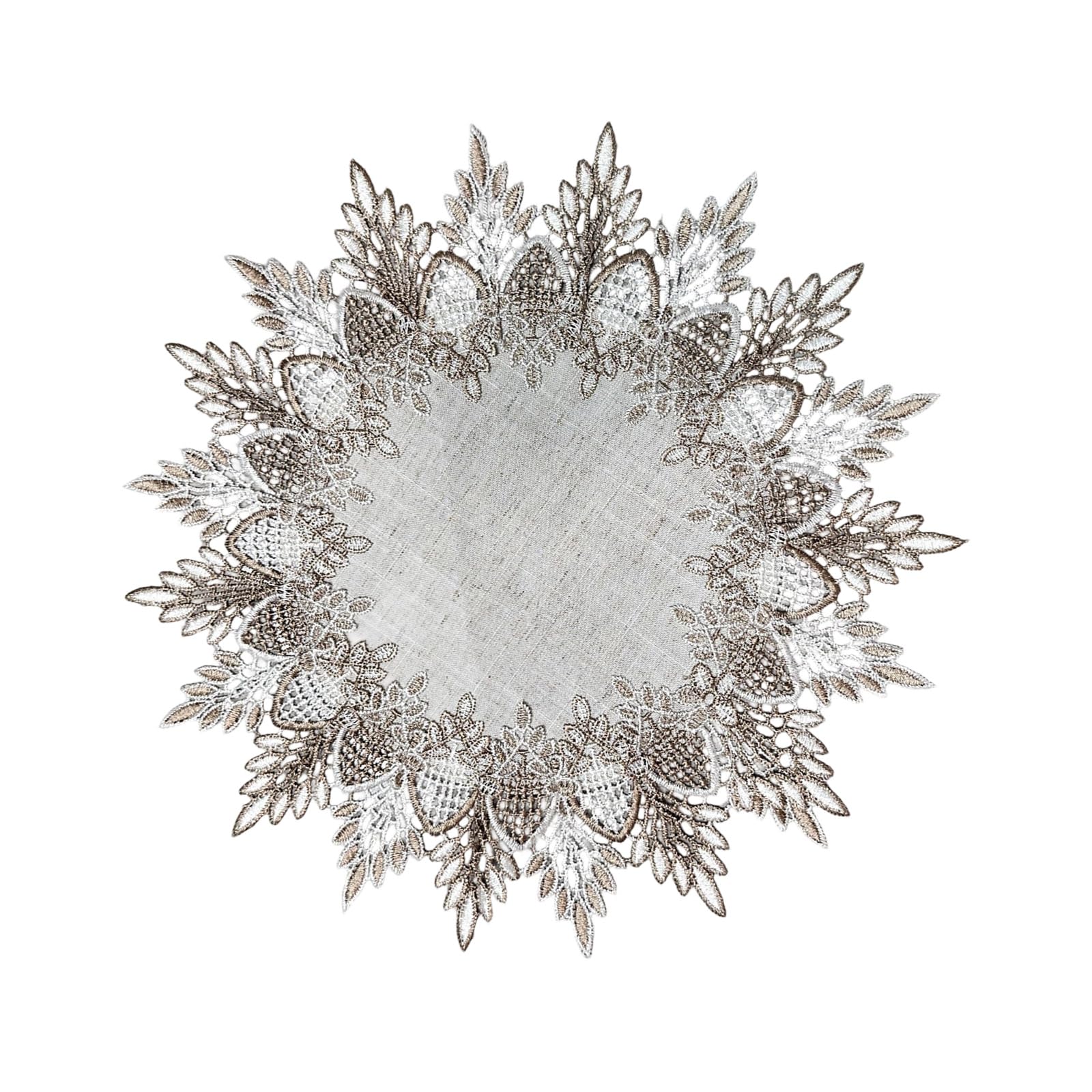 Table Protector Spill-Resistant Polyester Fabric with Easy-Clean for Dining & Entertaining Polyester Lace Placemat