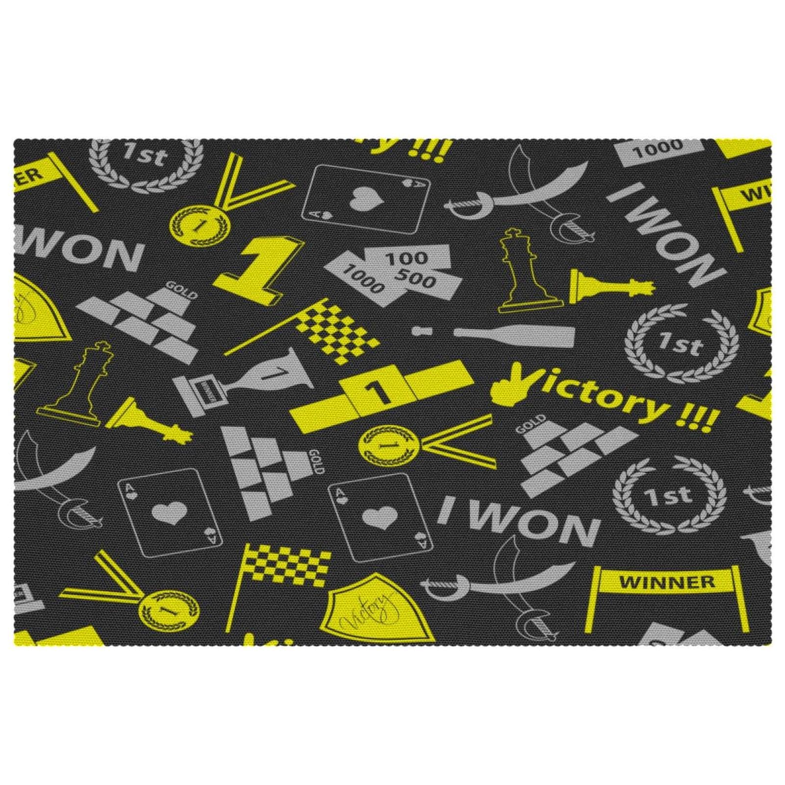 Sets de table Victory Symbols pour repas de famille sans tache