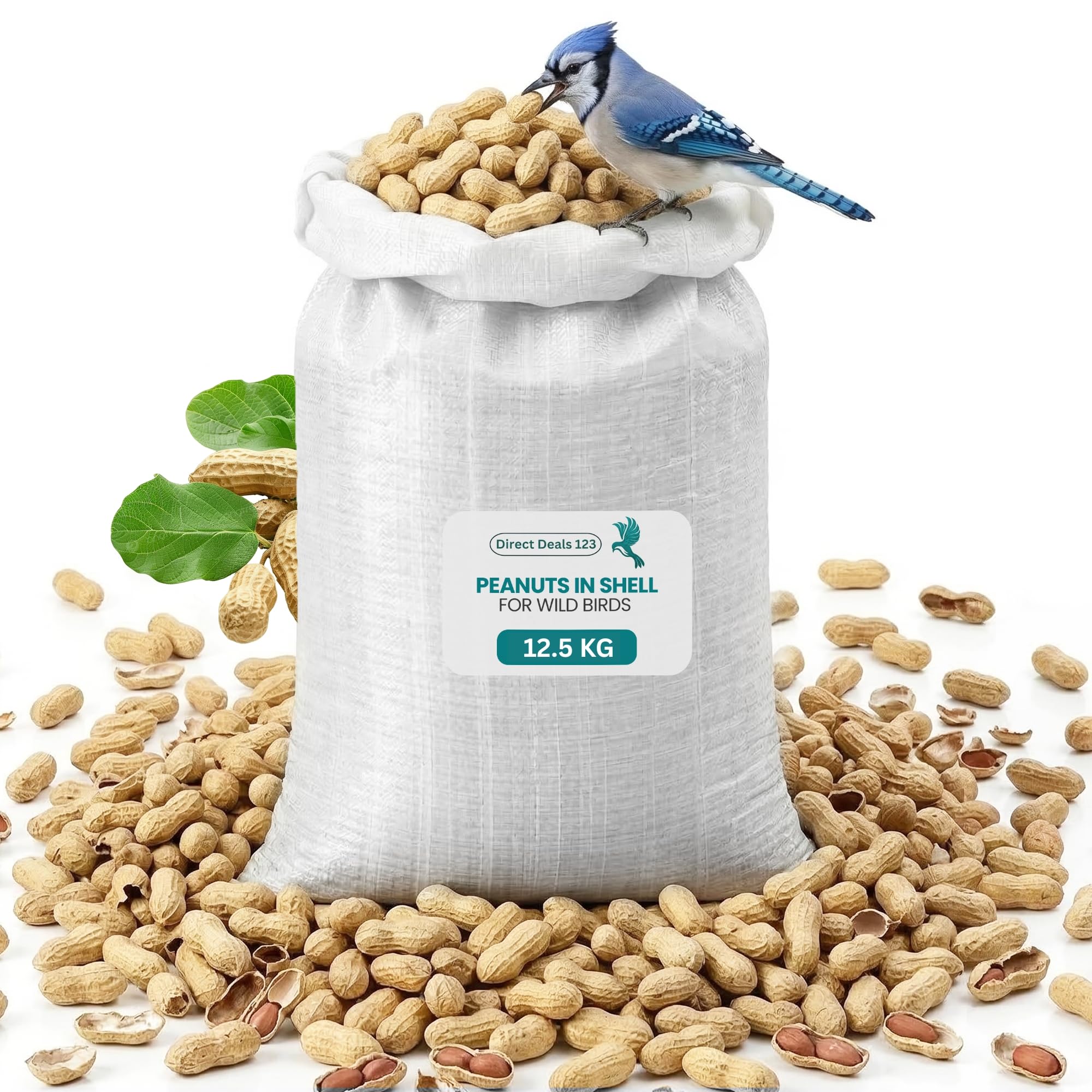 12.5 KG Peanuts in Shell for Wild Birds Food, Nuts for Wild Birds Feed