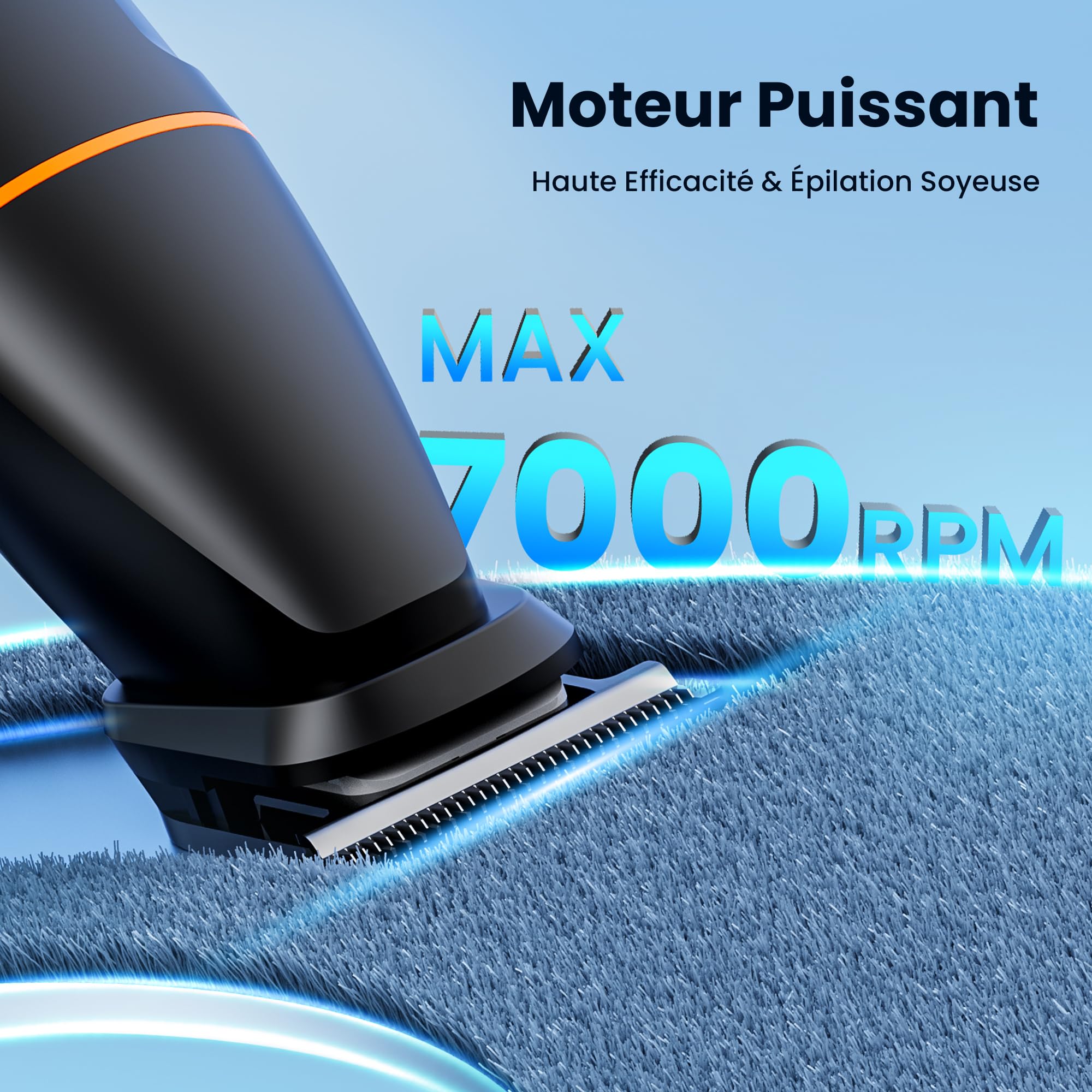 MAXGROOM Tondeuse Corps Homme Électrique, 4 en 1 Multifonction Tondeuse Intime Homme, 7000RPM Rasoir Partie Intime Professionnel, Long Endurance USB Rasoir Testicule Kit IPX6 Étanche
