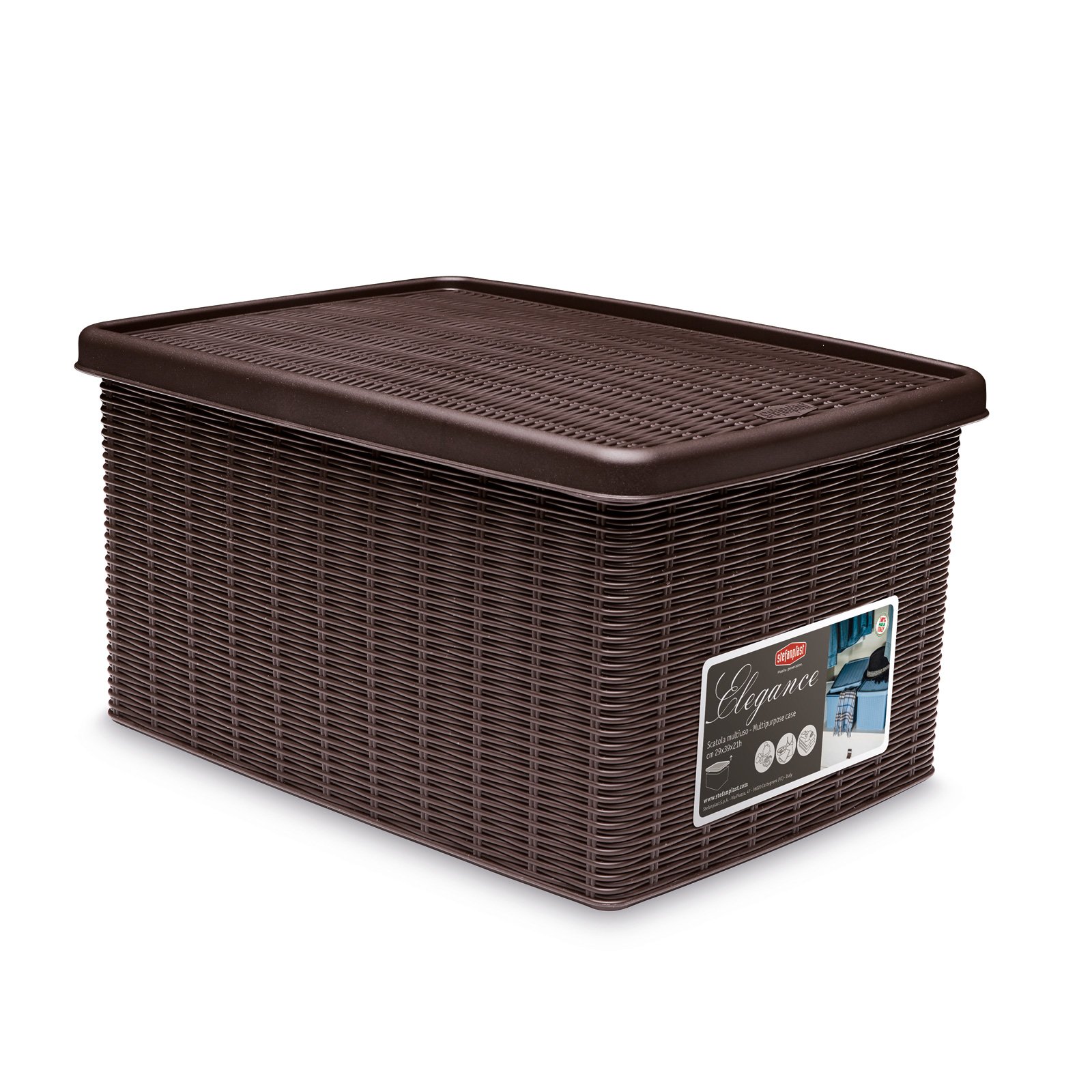Stefanplast "Elegance Storage Box, Mocha, 29 x 39 x 21 cm, 30011
