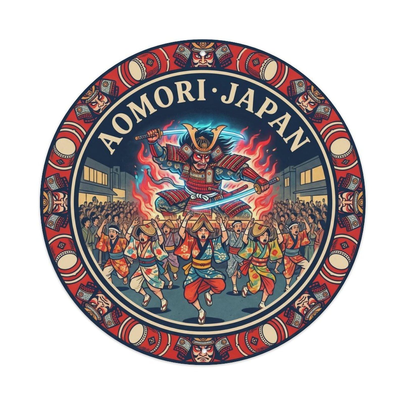 Nebuta Festival Warrior Float Folk Culture Ritual Metal Tin Sign