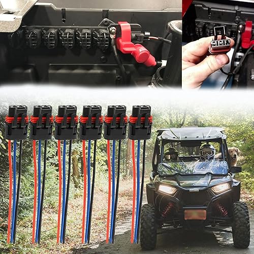 Miniatura 6 de Pulse Bus Bar Conector de alimentación Pigtail para Polaris Ranger XP 1000  RZRPro RS1 General 2018 2019 2020 2021 Pulse Plug Bus Bar Arnés Pigtail