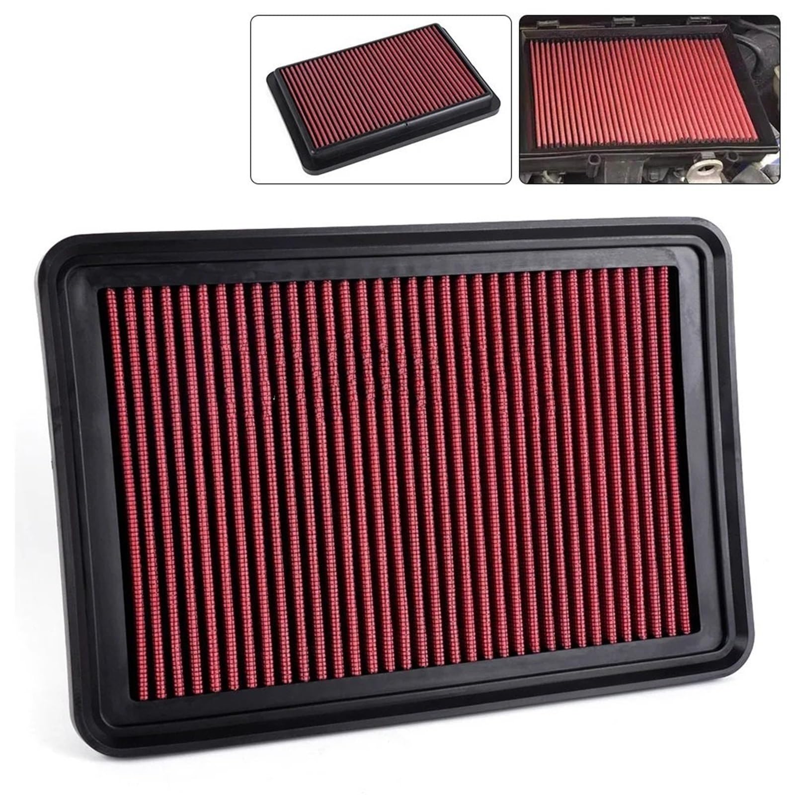 Filtro de aire plano 2480 5027 - flujo 33-2865 Repuestos modificación automóvil Filtros de aire de cabina para coche(33-2360)