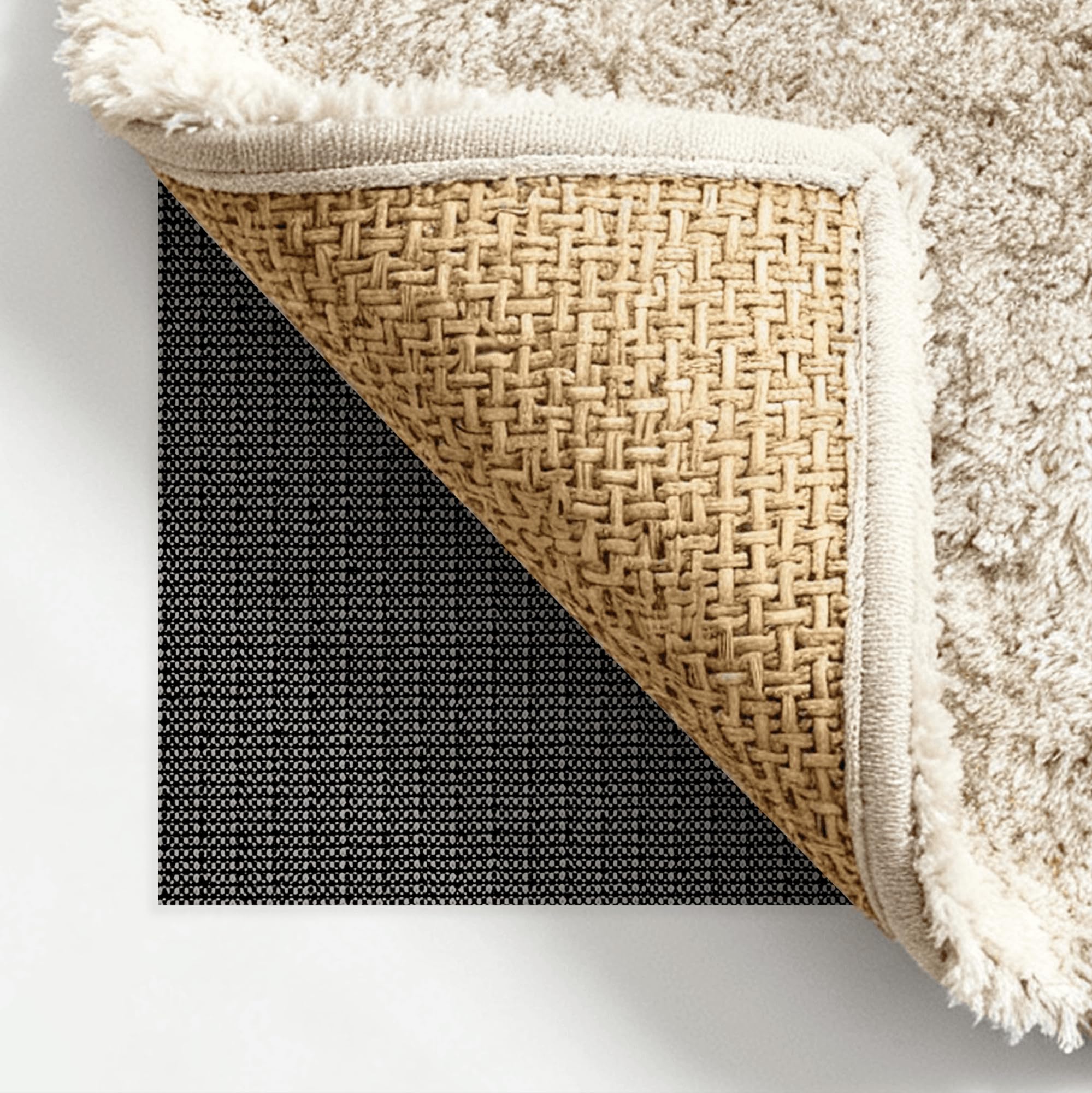 Teppich Antirutschunterlage 160 x 230 cm um EIN Verrutschen des Teppichs zu Verhindern rutschfeste Gummimatte Schneidbare für Matratzen, Teppiche, Regale, Schubladen, Schwarz