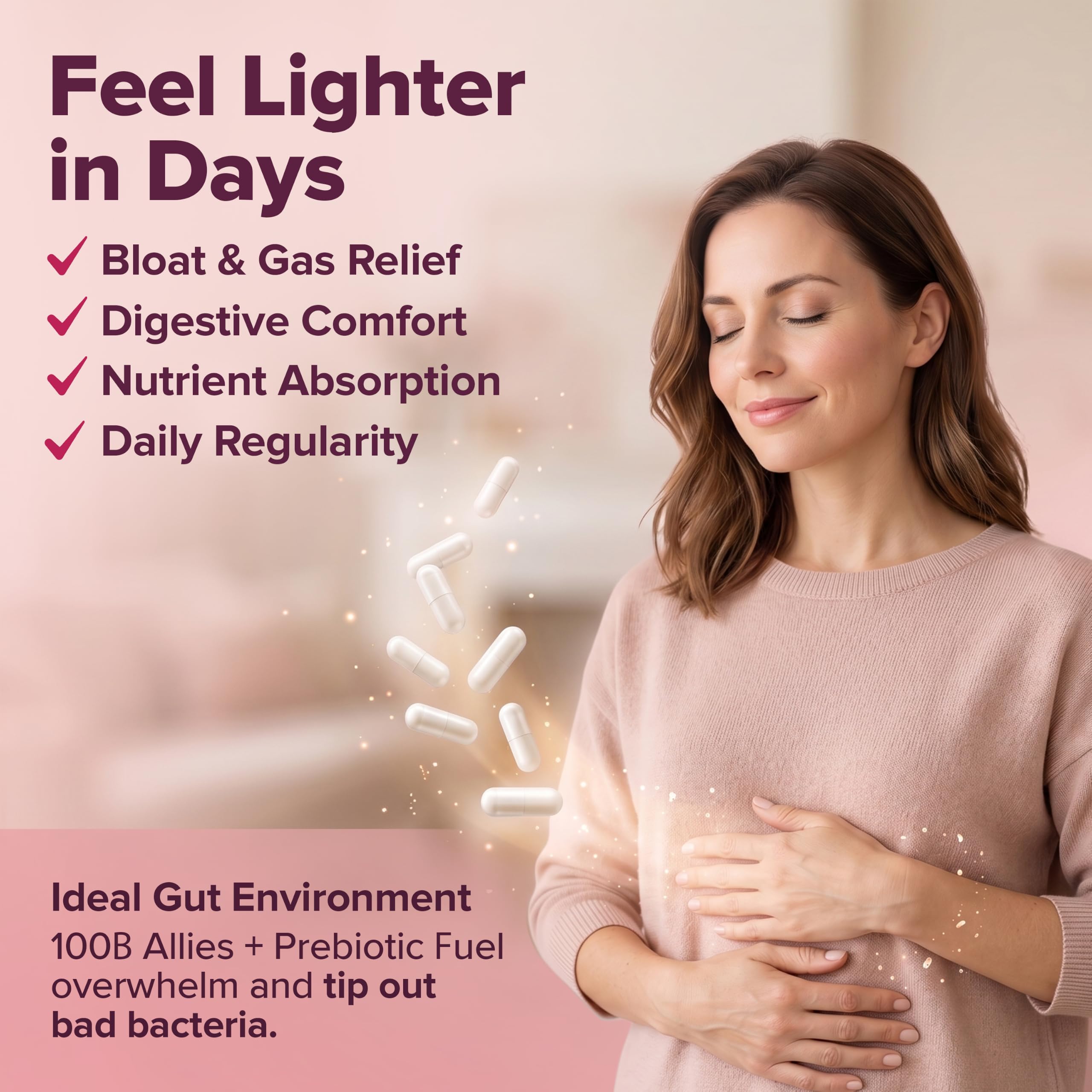 Wholesome Wellness Dr. Formulated Raw Probiotics for Women 100 Billion CFUs Capsules with Prebiotics, Probiotcs and Digestive Enzymes, Approved for Adults — Amazon image 7