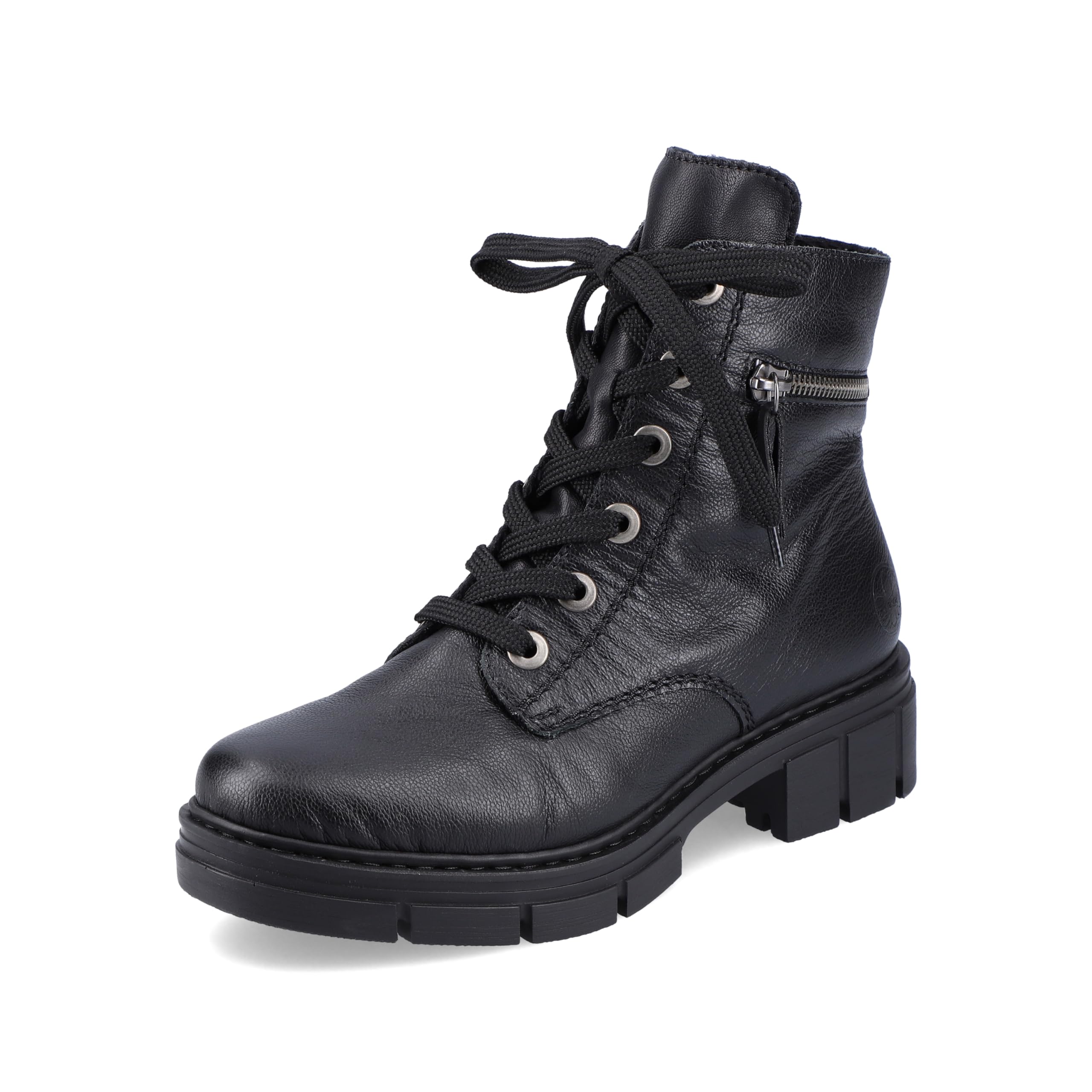 Rieker Y4510 Women's Lace-Up Ankle Boots, black, 7.5 UK
