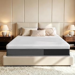 12 Inch King Size Mattress, Pocketed Springs & Cooling Memory Foam, Hybrid Mattress in a Box, Motion Isolation, Support, Stress & Pain Relief, Soft Fabric, Medium Firm, CertiPUR-US Certified