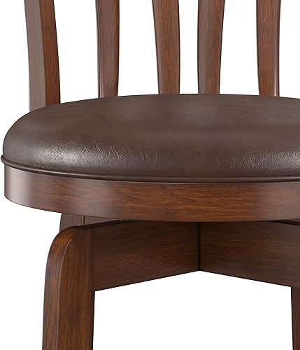 Miniatura 7 de Hillsdale Taburete de bar de altura ajustable de 29.5 pulgadas, madera Savana, color cereza Cereza,Cepillo de alambre azul,marrón, gris,Negro