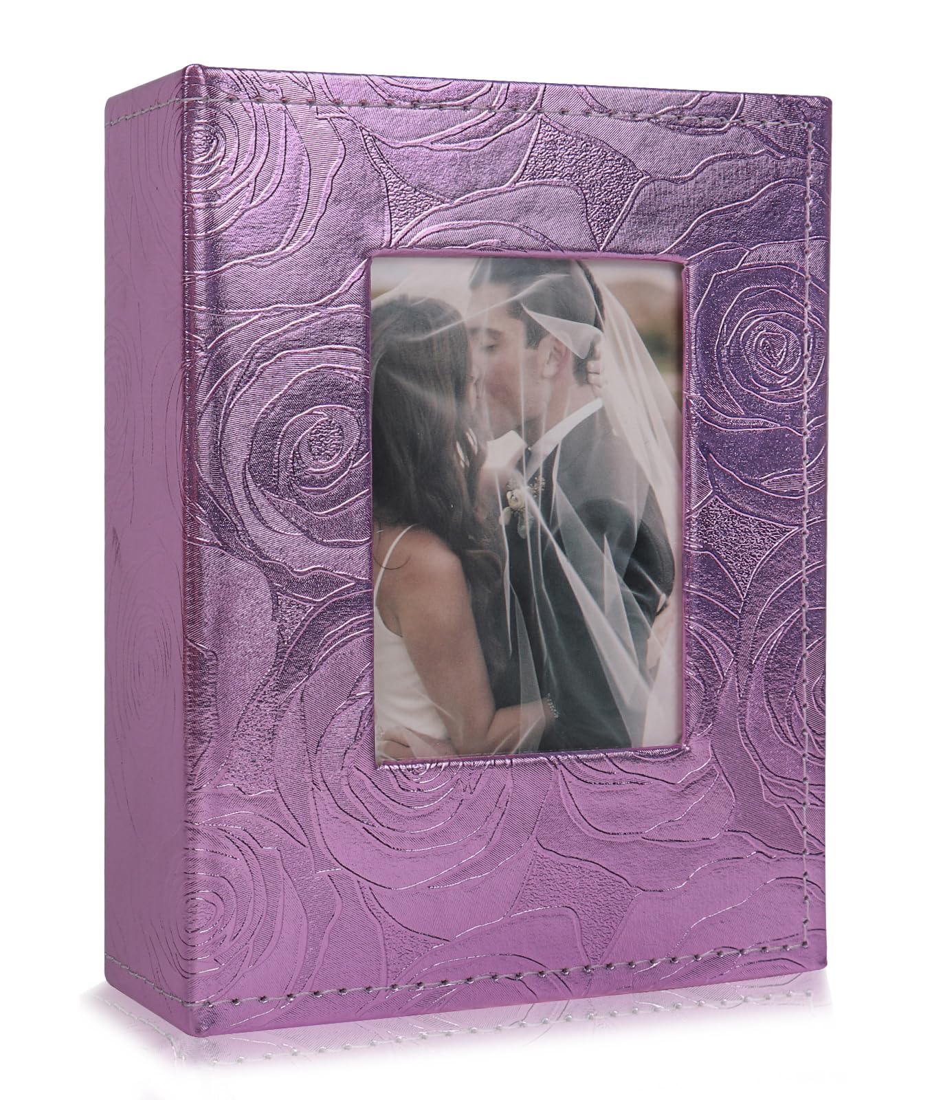 RECUTMS Photo Albums 6x4 100 Pockets Photos Capacity Premium Leather Cover 6x4 Photo Album Wedding Baby Family Travel Small photo Album Book
