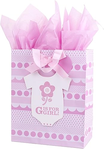 Miniatura 7 de Hallmark Bolsa de regalo extra grande de 15 pulgadas con papel de seda (osos y conejitos) para niños, baby showers, primeros cumpleaños