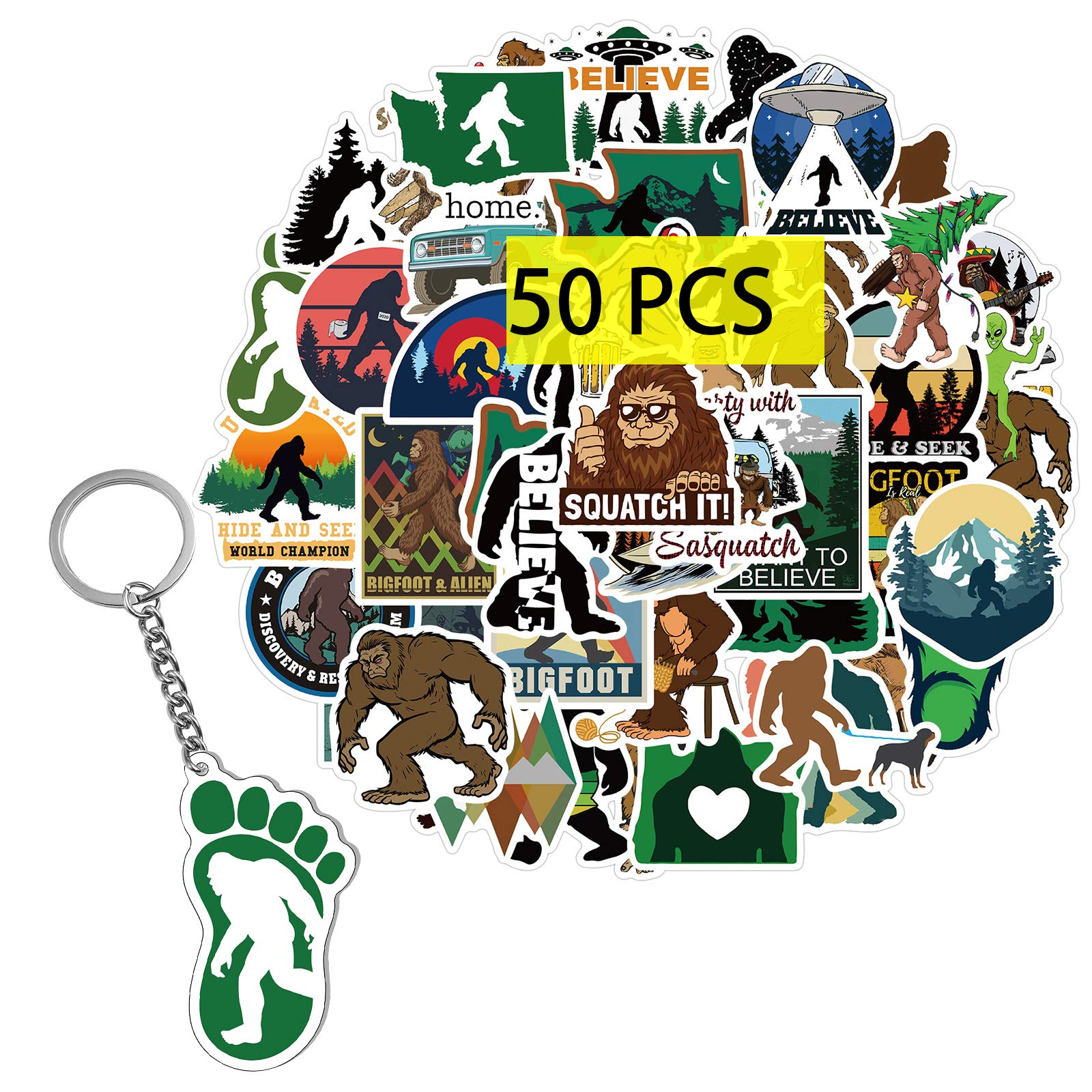 Amazon.com: Kilmila Big Cartoon Foot Stickers（50Pcs with Sasquatch  Keychain）Gifts Merch Big Cartoon Fans Party Supplies Bogfoot Toys Games  Stickers for Skateboard Guitar Bicycle Kids : Toys & Games