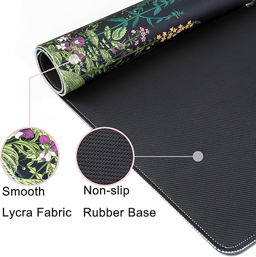 Vista 94 de Alfombrilla de escritorio, alfombrilla grande para mouse de 35 x 15.6 pulgadas, XXL extendida para juegos, con base antideslizante, alfombrilla