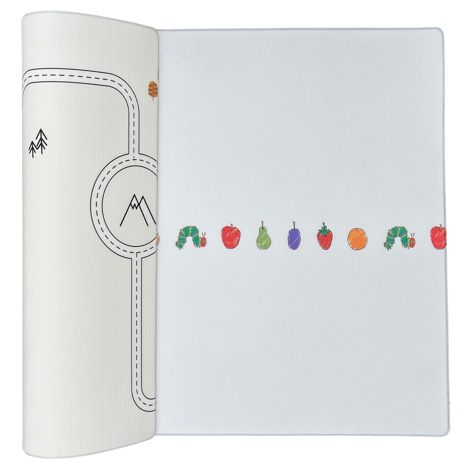 LITTLE Bot x World of Eric Carle Baby Play mat, The Very Hungary Caterpillar Ofie mat (Caterpillar Life + Country Road Nordic)